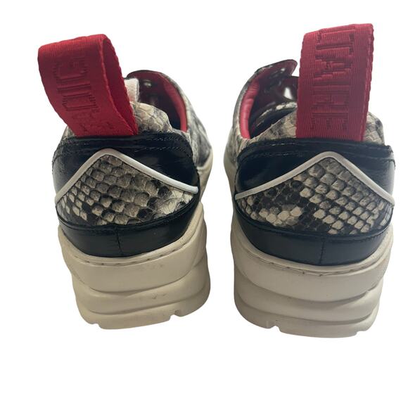 Zadig & Voltaire NWOB Blaze Wild Snake Embossed Leather Platform Sneakers EU 37 - Picture 5 of 7